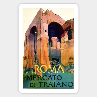 ROMA MERCATO DI TRAIANO Rome Trajan Market Vintage Italy Travel Sticker